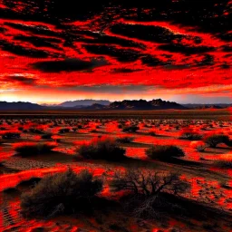 desert panorama, reminiscent of the fiery expanses of Arizona