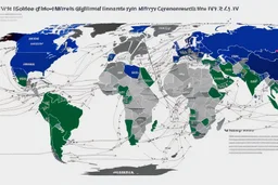 An infographic showing the interconnectedness of global financial markets. flat. without text