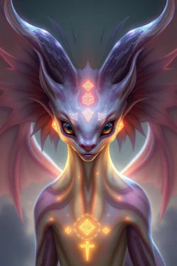 beast Ethereal, with a soft glow to their skin, large elongated heads, or psychic-focused features like glowing symbols on their skin. Their eyes could be wide and fully black or contain swirling colors.