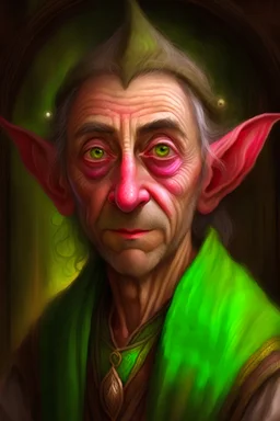 Portrait an 200 year old male elf psychic