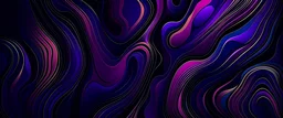 Fluid poster cover with modern ultraviolet color. Dark purple abstract geometrical template with blend shapes.