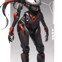 a beautiful robot lady