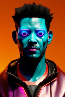 Medium Close Up Portrait, Front image. cyberpunk, rabbit eye mask, Afro man, pink hair. latex tracksuit. Red, black, gold, color. Ghost in the shell style. Color background, photo studio. Avatar image, highly detailed, concept art, smooth, unreal engine 5, god rays, ray tracing, RTX, lumen lighting, ultra detail, volumetric lighting, 3d, finely drawn, high definition, high resolution.