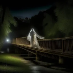 THE GHOST IS STILL DANCING AT NIGHT ON THE OLD COUNTRY BRIDGE. Carlos Lapellegrina