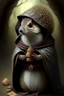 squirrel hedgehog mix being a cleric of death hood