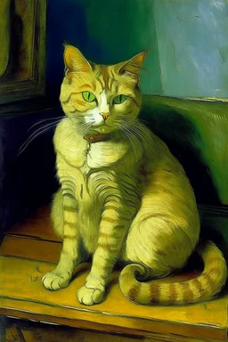 Portrait of a cat by Van Gogh