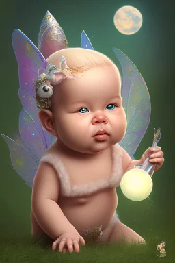 Cute and fat fairy toddler