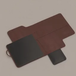 A leather case for lawyers with a designated place for smoking a bong