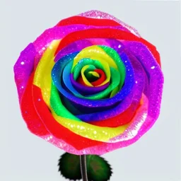 transparent multicolor crystal rose