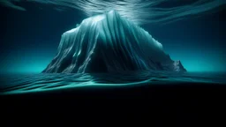 Full image of the tip of an iceberg and its depth.