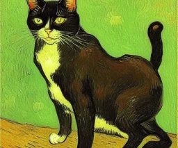 Portrait of a cat by Van Gogh