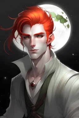 pale red haired moon elf male
