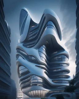 Edificio de catorce pisos Zaha Hadid, 4k