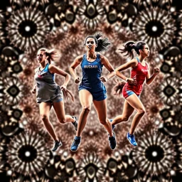 A Mandelbrot Set with female athletes.