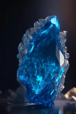 transparent gemstone Methuselah , in blue fire chrome casino, high detail, 8k, cinematic, depth of field, art