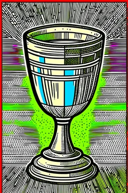 Vintage pop art style, jewish wine cup