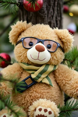 ağacın arkasından aksesuarlı ted şirin ayı