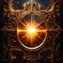 intricate mirror with magic light , smoke and sparkles. Epic dark. Dramatic, dark, highly detailed, digital painting, masterpiece
