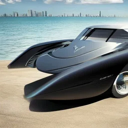 mix between sea ray and batmobile