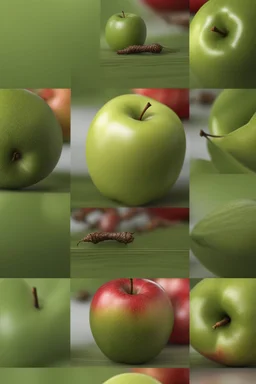 A hyper-realistic, wormy apple . full size ,Photo Real, HOF, full size, practicality,manufacturability,performance, (((realism, realistic, realphoto, photography, portrait, realistic, elegant, charming, , professional photographer, captured with professional DSLR camera, trending on Artstation, 64k, ultra detailed, ultra accurate detailed, bokeh lighting, surrealism, Thomas Kinkade backgroun