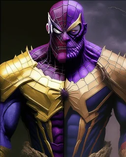 The combination of spider man and Thanos