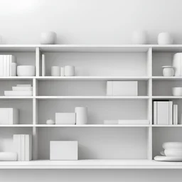 Minimalist White Shelving Zoom Background | Virtual Background for Zoom/Videoconferences/Streaming