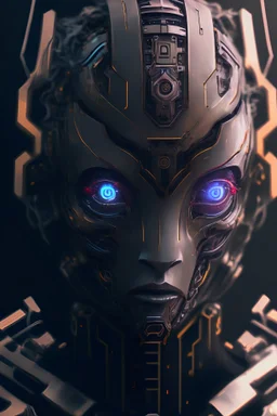 Portrait painting of a evil cyber open ai bot, robot cyberpunk portrait hd pfp, Chat GPT NFT Club, pft art, portrait ai, how look ai bot, looks chat gpt, ultra realistic, concept art, intricate details, eerie, highly detailed, photorealistic, octane render, 8 k, unreal engine.
