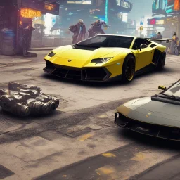 cyberpunk 2077 version of a lamborghini cian