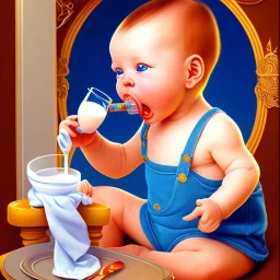 baby drinking milk