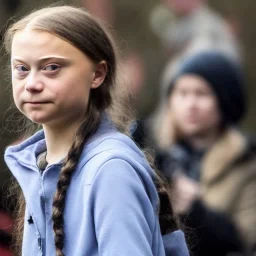 portrait of Greta Thunberg