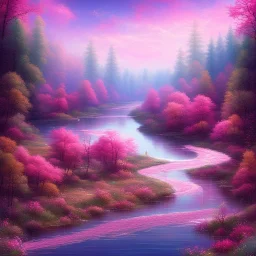 Pink river