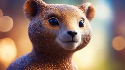 Strange, innovative, beautiful, unknown humanoid animal, exquisite body, textured skin, head and upper body, happy, intelligent, thoughtful, friendly, wise, excited, exaggerated features, beautiful volumetric lighting, attractive composition, photorealistic, extremely detailed, chiascuro, bokeh blur