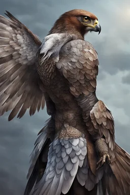 human that has falcon head and wings