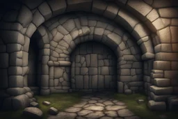 fantasy medieval underground wall