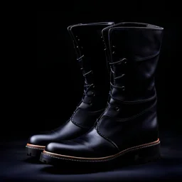 boots, black background