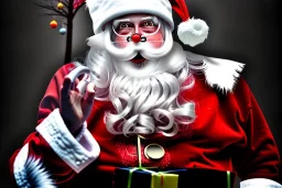 evil santa claus, dark, scary, industrial