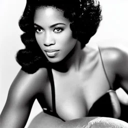 Create a black and white poster movie star celebrity Alyssa Cole by Herb Ritts photographer.The artwork should have a strong, elegant composition and capture the personality and emotion of Alyssa Cole. Use clean, simple lines and a sense of naturalness and simplicity.The artwork should be in soft colors, with strong contrasts and a high-key or low-key lighting effect.The composition should be balanced and symmetrical, with the subject positioned in the center or slightly off-center.