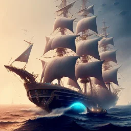 fullbody Drawing of 'The Galleon Ship',intricate detail,andrea bonelli,Kilian Eng,Ohrai,evan lee,Aleksandr Sidelnikov,three quarters frontal aerial view,toned colors,16k