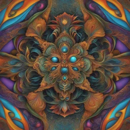 Dmt intense visions, ultra realistic, highly detailed, 8k, symmetry, fractals, grotesque, vibrant. Complex composition. Dynamic poses.