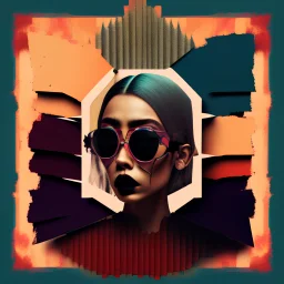 Album cover brutal fashion modular with faded color shades