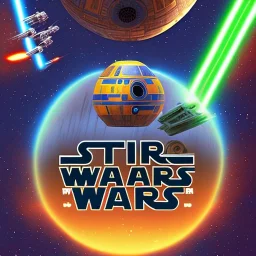 logo with only the letters 'STAR WARS', fattal