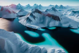 Extreme long shot, Birds Eye view, greenland skyline, smooth, god rays, unreal engine 5, ray tracing, RTX, lumen lighting, ultra detail, volumetric lighting