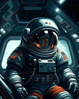 Astronaut in a spacecraft 8ن