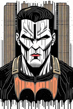 punisher sku;; in the style of Hiroshi Nagai