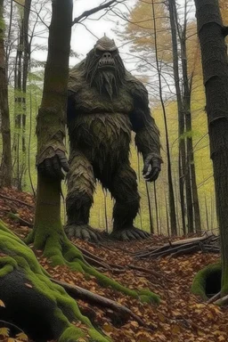 terrifying giant hiding in the woods