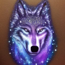 A magical sparkle wolf