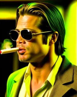 Brad Pitt smoking