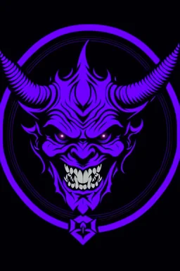 666 devil logo purple