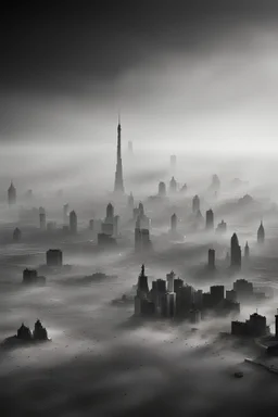 cities in dust, black and white