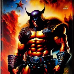 portrait oil on canvas,STEEL,comic book cover, mystical colors,insanely detailed,realistic,intrincate detail, 16k resolution, masterpiece,Frank Frazetta,Alex Horley, Simon Bisley.